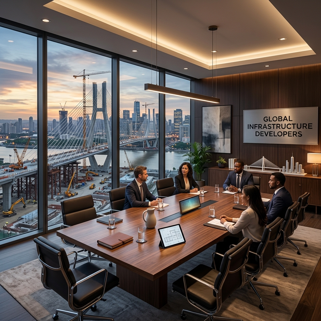 Sri Siddhi Corporate Boardroom and Infrastructure Visualization